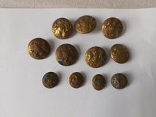 Antique Vintage General British Army Service Brass Buttons Joblot Collection