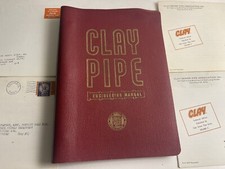 Clay Pipe Vintage Engineering Manual 1957 Sewer Storm Drain Soil Roadway Rail
