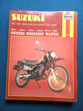 Haynes W/shop Manual - Suzuki 100, 125, 185 & 250 Air Cooled Trail Bikes 1979-89