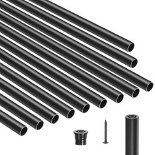 Staircase Balusters 51 Pack 36 In Aluminum Spindles with Screws/Rail Caps