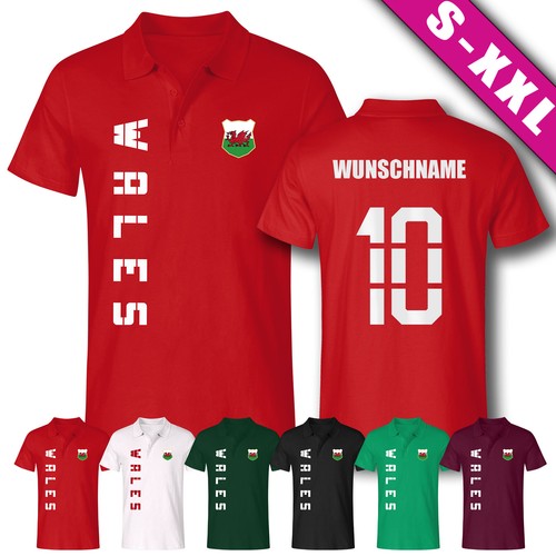 Wales polo shirt jersey fan