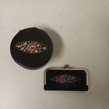 Vintage 40s 2-Pc Petit Point