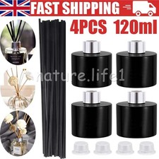 4X Black Empty Glass Reed