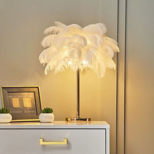 Elegant fluffy feather table - elegant,
