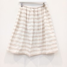 PAUL SMITH Short Skirt Size 42 Womens Beige White  FLT30-TT