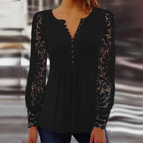 Womens lace neck - womens, v-neck