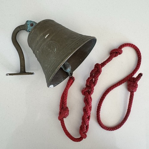Vintage brass bell - brass, wall