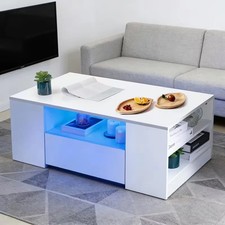 LED Coffee Table Wooden 2