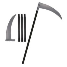 Plastic SCYTHE - Grim Reaper Halloween Prop- Long handle. Halloween fancy dress