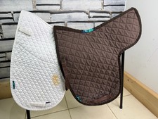 S/H Job Lot 2 x Nuumed Dressage Half Wool Numnah - Brown - Medium