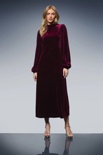 Oasis Plum Midi Dress Womens