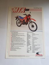 HONDA MTX80R ON-OFF ROAD TRAIL Motorcycle Sales Spec Leaflet AUG 1983