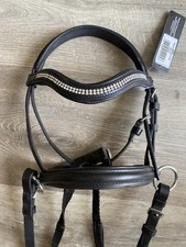 HKM Black Leather Hobby Horse Bridle, Toy Horse, Large Model, Miniature Horse
