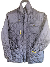 Navy Sonneti Quilted Jacket Windbreaker Coat Warm Padded Orange Logo Size Small