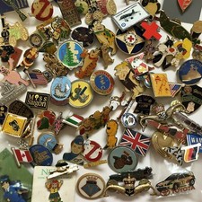 U PICK Vintage ASSORTED BADGES LAPEL PIN Button BOWLS METAL ENAMEL RUBBER 1970s+