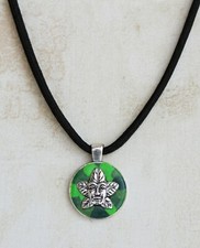 Paracord necklace with Greenman pendant