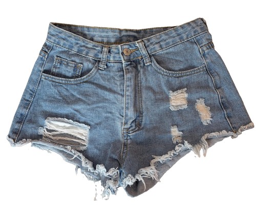 Ladies high waist denim - high, shorts