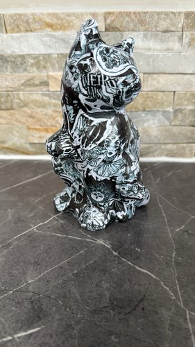 Handmade graffiti wrapped cat - graffiti,