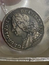 1757 George II Sixpence Coin