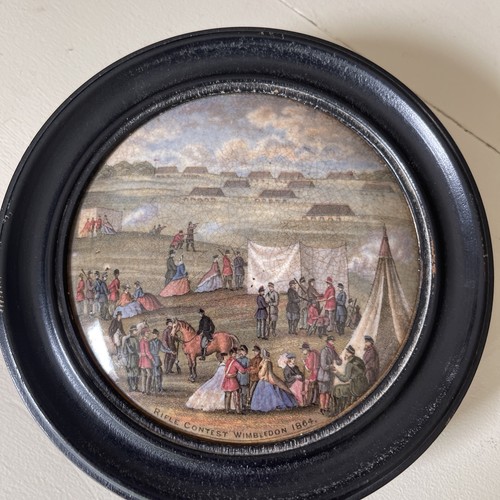 Antique pratt ware pot lid - ware,