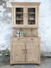 Antique Pine Rustic Kitchen Dresser Cabinet Storage Cupboard Larder DELIVERY