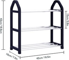 3 Tier Shoe Rack Small Slim