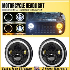 Pair 7" Inch Round LED