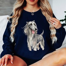 Afghan Hound Dog Animals Womens Sweatshirt Canine Pet Jumper