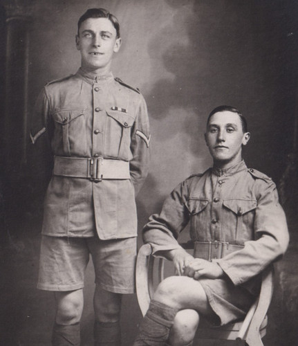 Ww1 rppc photo two - ww1, soldiers