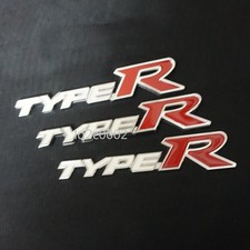 3x White Chrome Silver Red