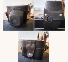 KMZ Black Leather Camera Case for Zenit 11, 12 XP, 12SP, TTL PLU:G10