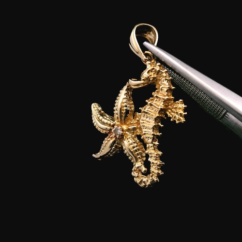 14kt yellow gold - gold, sea