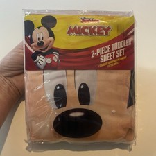 NEW DISNEY JUNIOR MICKEY MOUSE 2-PIECE TODDLER SHEET SET CLUBHOUSE CRIB