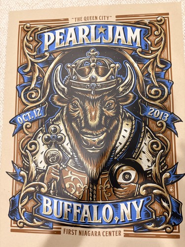Pearl jam 2013 buffalo poster - jam,