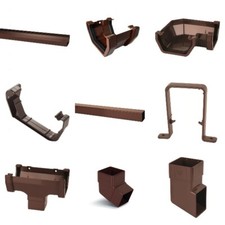 Brown plastic square style - plastic,