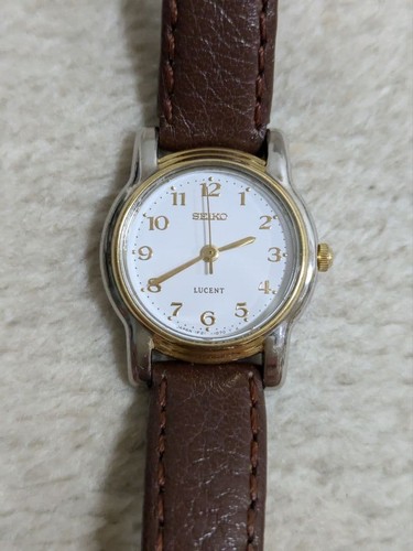 Seiko lucent watch - seiko, white/brown