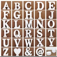 8cm White MDF Large Wooden Letters Signs Craft Art Decor Georgia Display