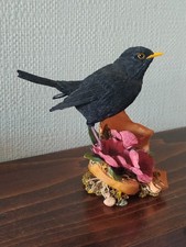 BLACKBIRD on PANSIES 06074 FIGURINE approx 4.25" in height