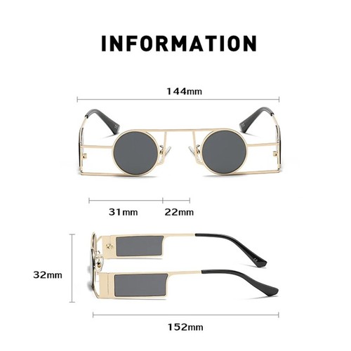 Round steampunk sunglasses men - sunglasses,