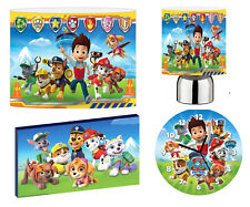 PAW PATROL CEILING SHADE, TOUCH LAMP, WALL ART, CLOCK or BUNDLE