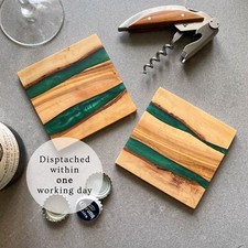 Set of 4 Natural Olive Wood