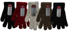 Ladies Super Soft Luxury Feather Chenille Spandex Stretch Gloves GLA150