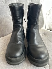 Next Girls Black Boots Size 3