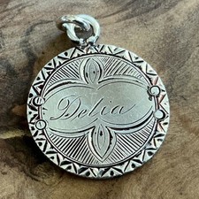 1800’s Love Token Delia  Engraved  Silver Coin US 1875