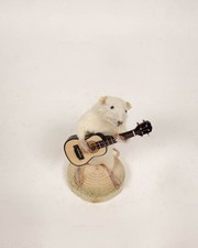 Taxidermy White Mouse Playing