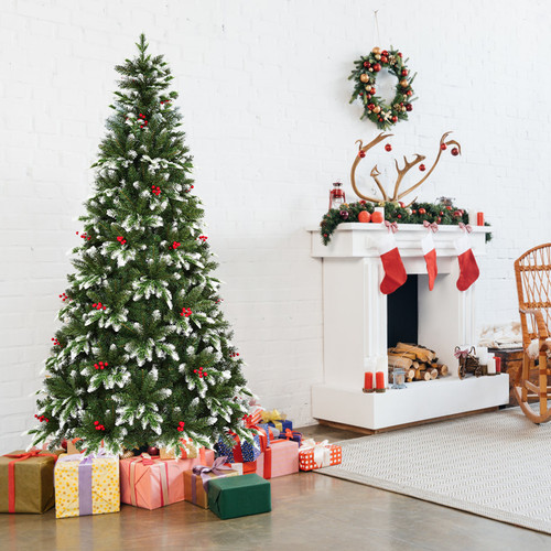 Snow flocked christmas tree - flocked,