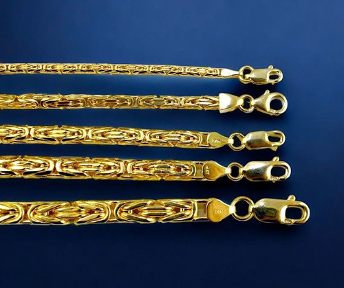 14k yellow gold byzantine - yellow,
