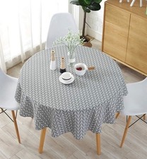 Round Table Cloths Cotton Linen Cover Garden Dining Tableware Party Tablecloth 