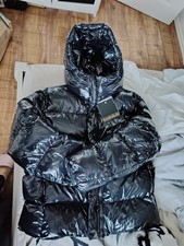 Napapijri black gloss puffer coat size XL