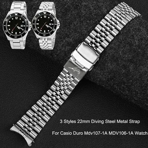 22mm diving steel - metal, strap